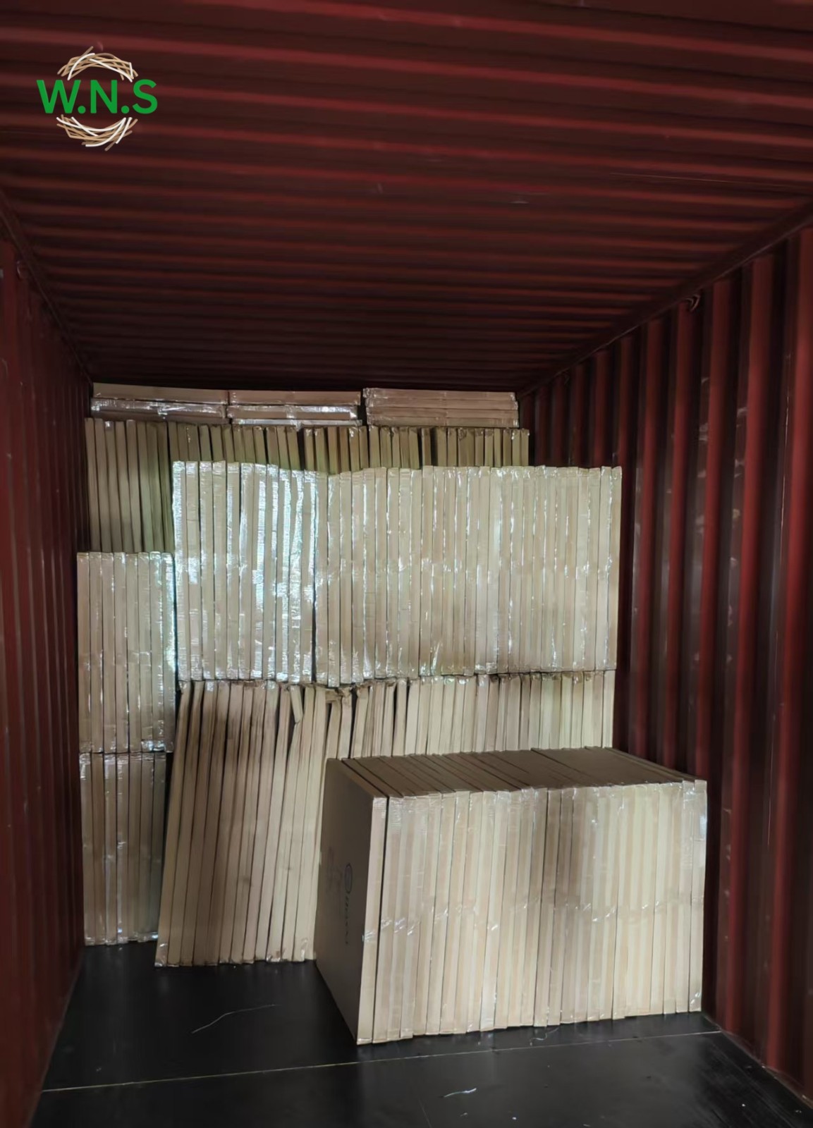 W.N.S table supplies packed for delivery